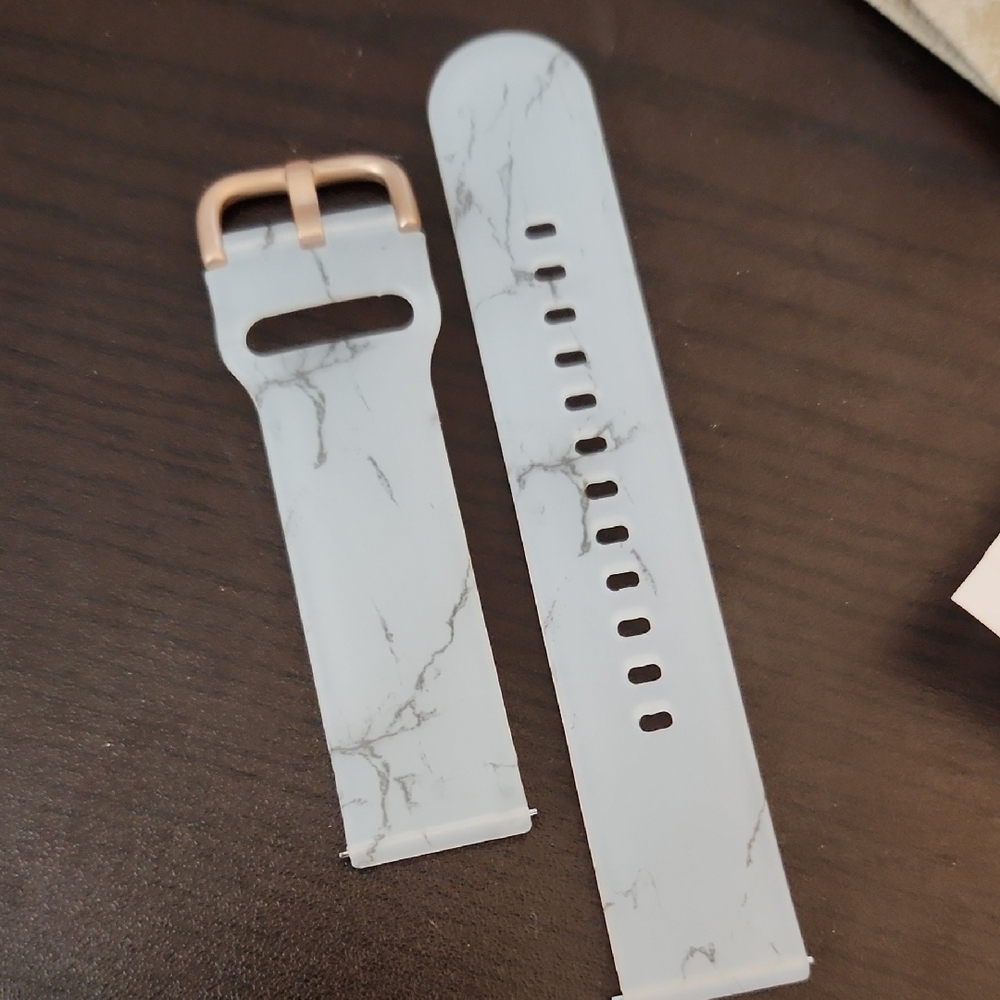 Marble Pattern  Galaxy Watch Band with Rose Gold Buckle